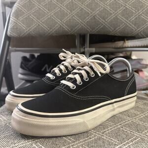 Buck Mason Moonstar Black Canvas Deck Shoes Made In Japan US Men’s 7 Womens 8.5